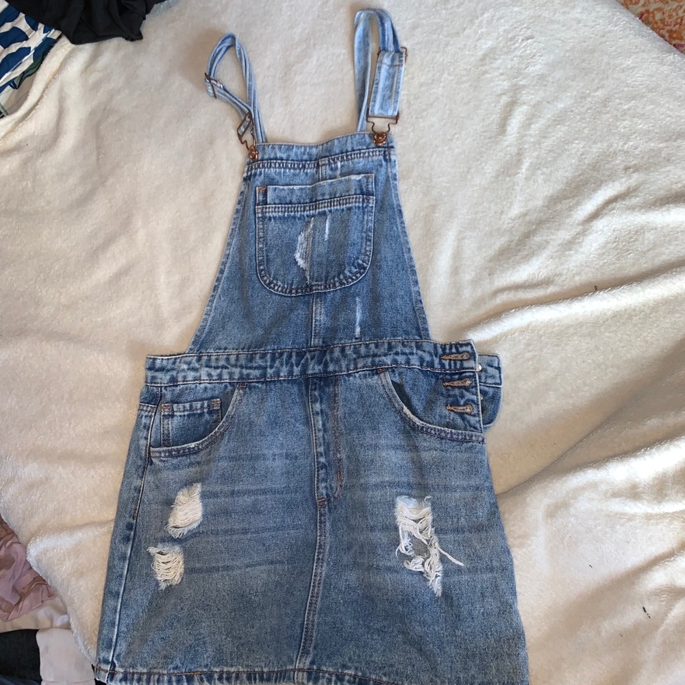 Overall Denim Dress